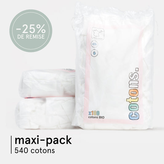 Cotons bébé bio x3