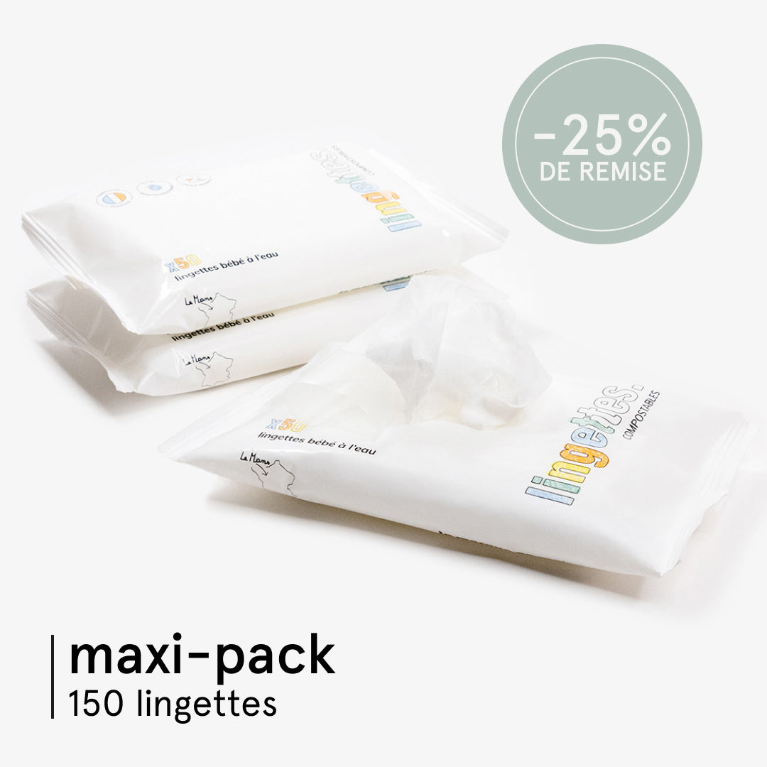 Lingettes nettoyantes bébé x3