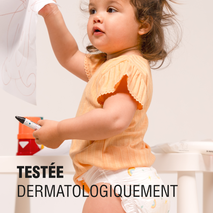 Couche douce testée dermatologiquement